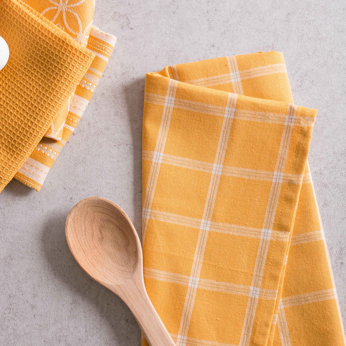 Cotton Waffle Dish Cloth Kitchen Towel (Set of 5)